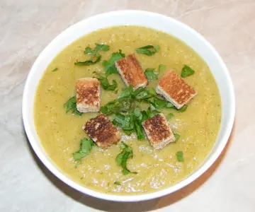 Supa crema de legume cu crutoane